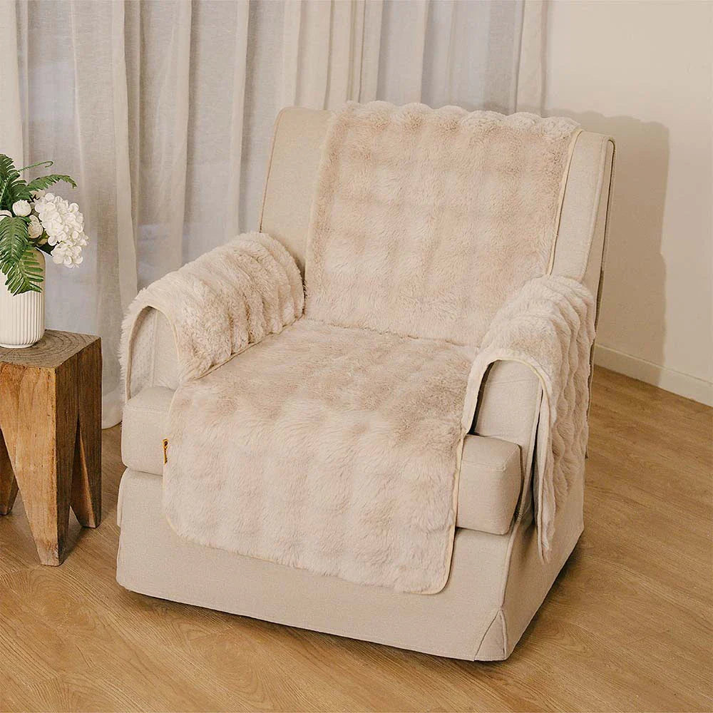 EverDry Plush Water-Resistant Furniture Protector — Soft, Fluffy Couch Cover