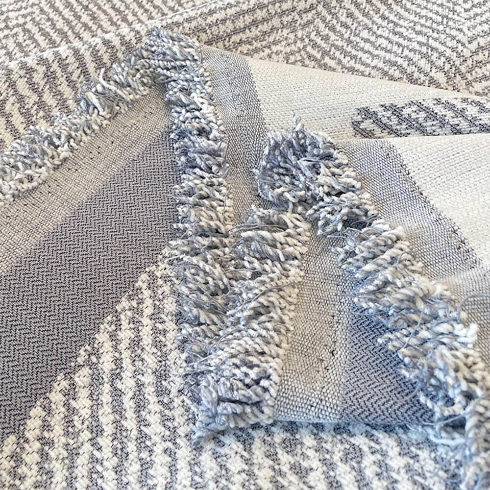 Cozy Herringbone Chenille Throw with Fringe – Plush Couch Cover for Ultimate Comfort