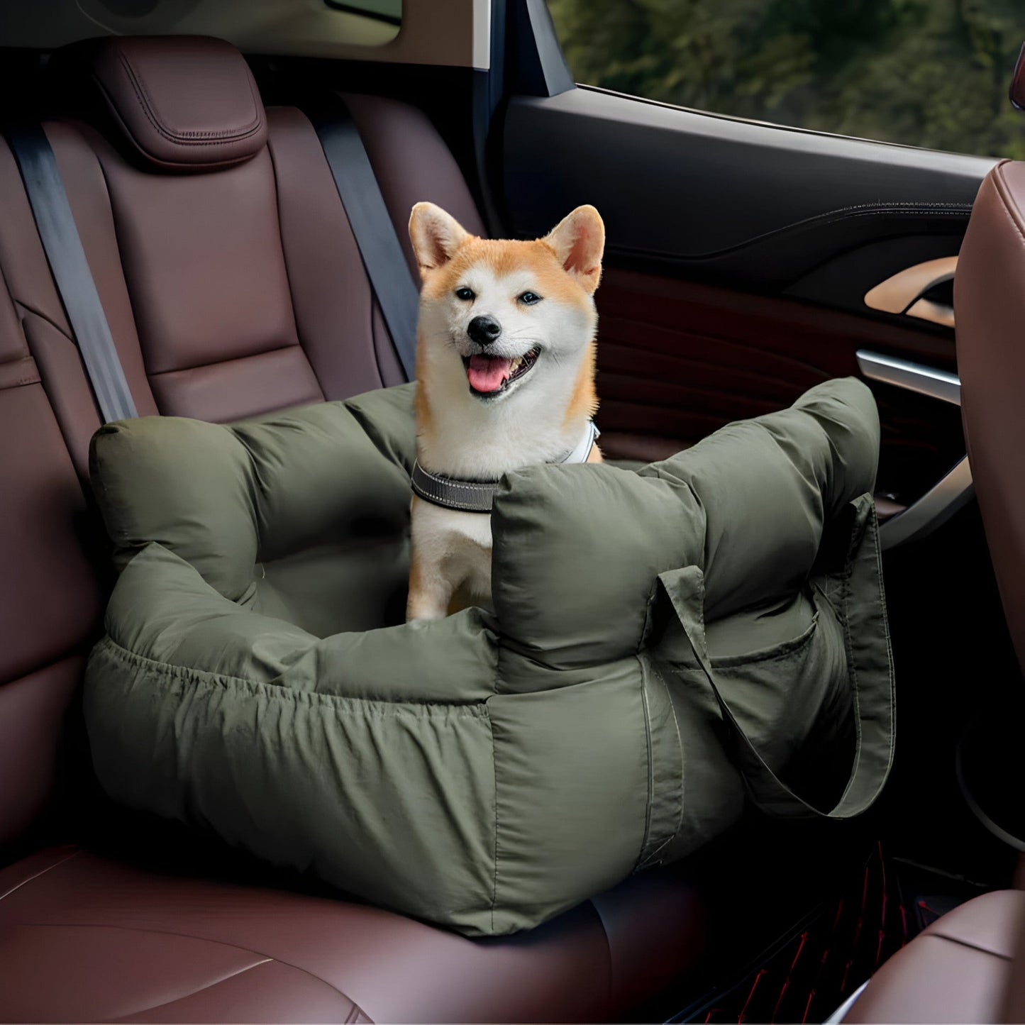 Dog Car Seat Bed | Portable Travel Safety Booster for Small & Medium Dogs