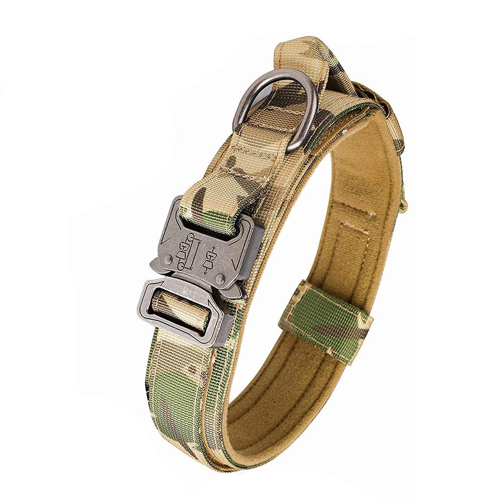 Rugged Padded Nylon Tactical Dog Collar for Better Control