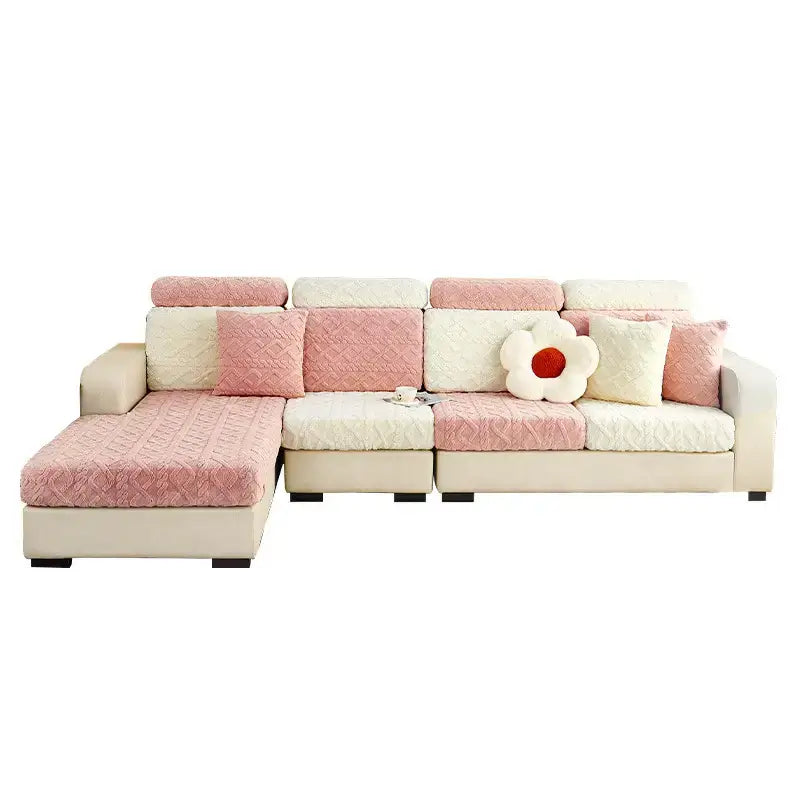 All-Around Plush Fleece Stretch Couch Cover