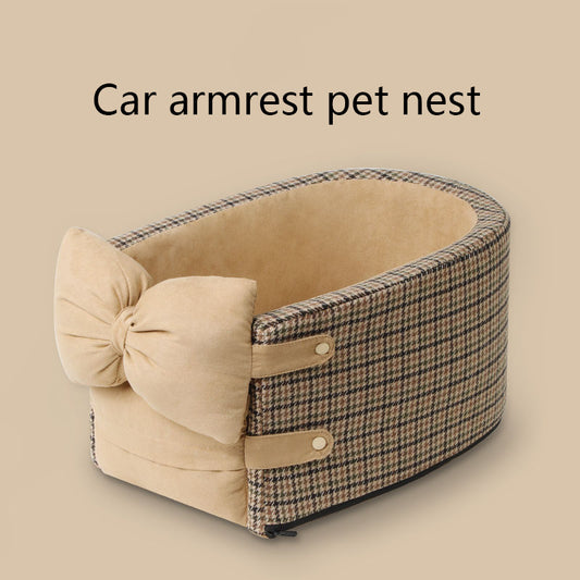 Car armrest pet nest