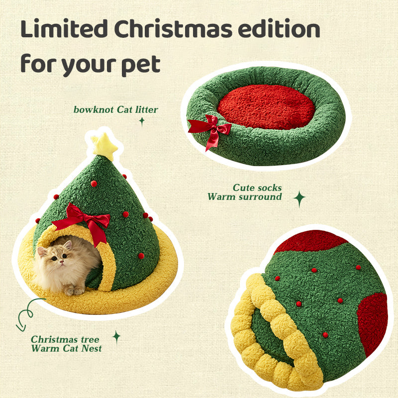 Christmas tree Warm Cat Nest