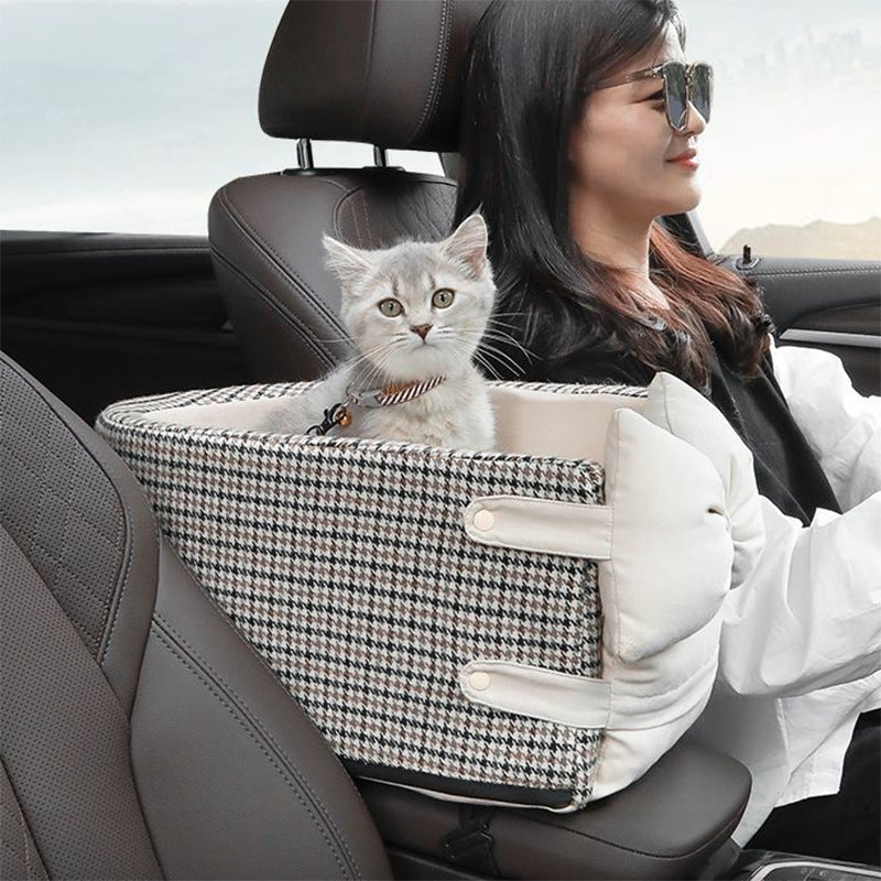 Car armrest pet nest