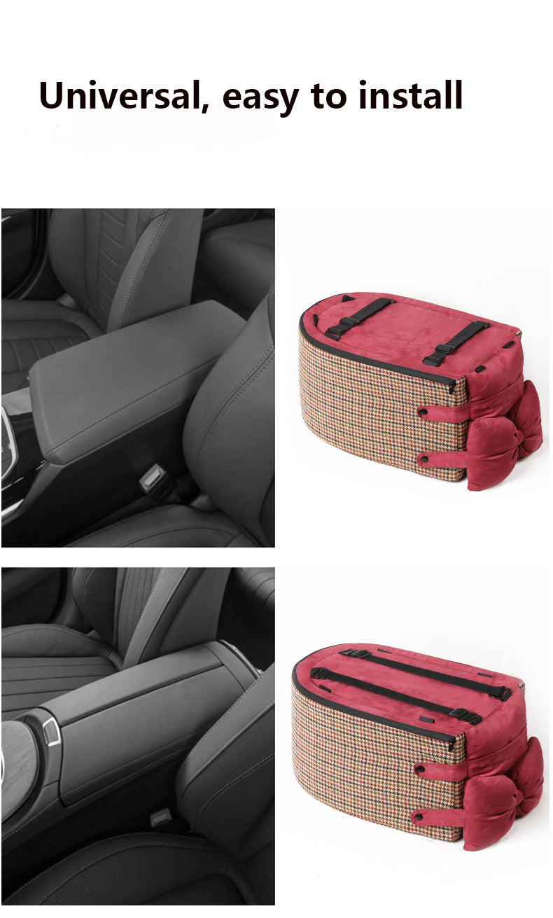Car armrest pet nest