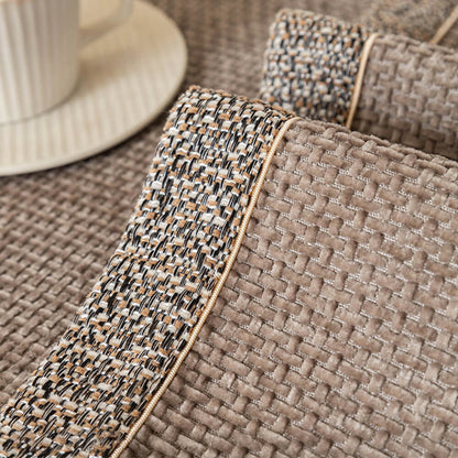 All-Season Modern Tweed Woven Chenille Couch Cover with Anti-Slip Backing