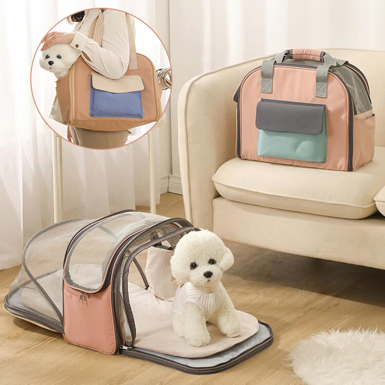 3-in-1 Expandable Dog Travel Carrier – Airline-Approved Pet Bag with Breathable Mesh