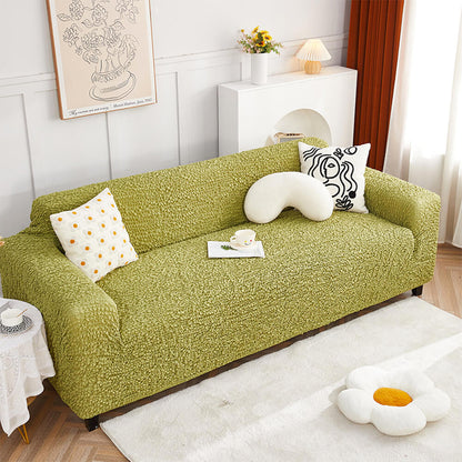 All-Season Cloud-Bubble Textured Stretch Couch Cover with Full Coverage