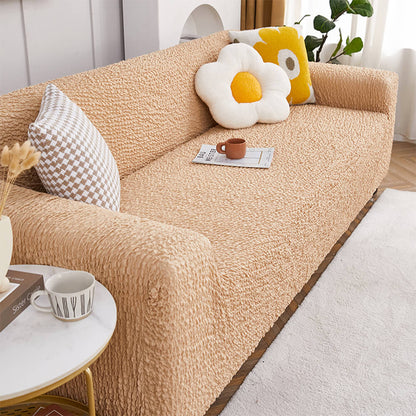 All-Season Cloud-Bubble Textured Stretch Couch Cover with Full Coverage