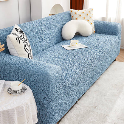 All-Season Cloud-Bubble Textured Stretch Couch Cover with Full Coverage