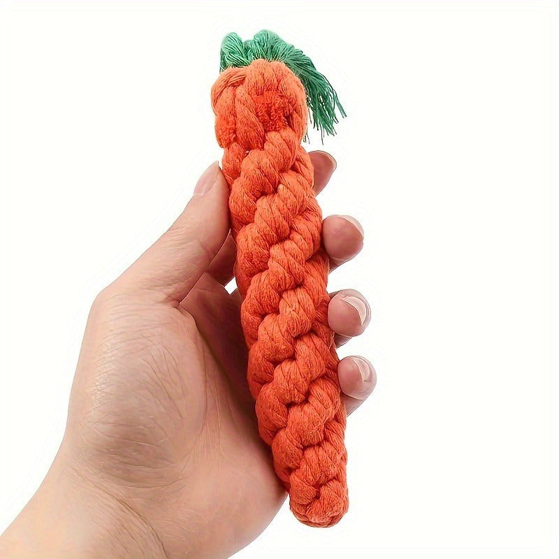 Carrot Rope Dog Chew Toy – Durable Tug & Chew Toy for Dogs