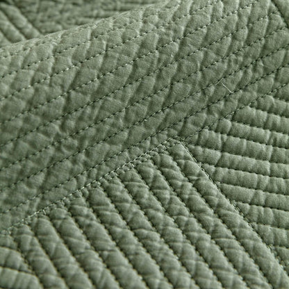 All-Season Minimalist Solid Cotton Geometric Quilted Couch Cover with Anti-Slip Backing