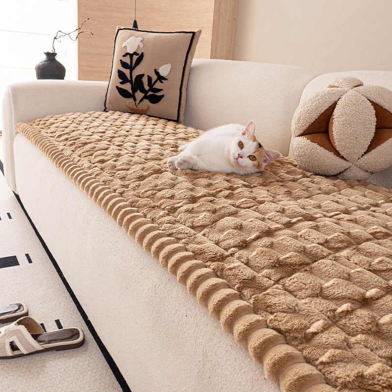 Cloud - Coffee plush couch cover