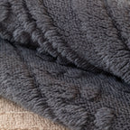 All-Season Nordic-Style Carved Plush Outdoor Couch Cover with Non-Slip Backing - Decorative & Durable