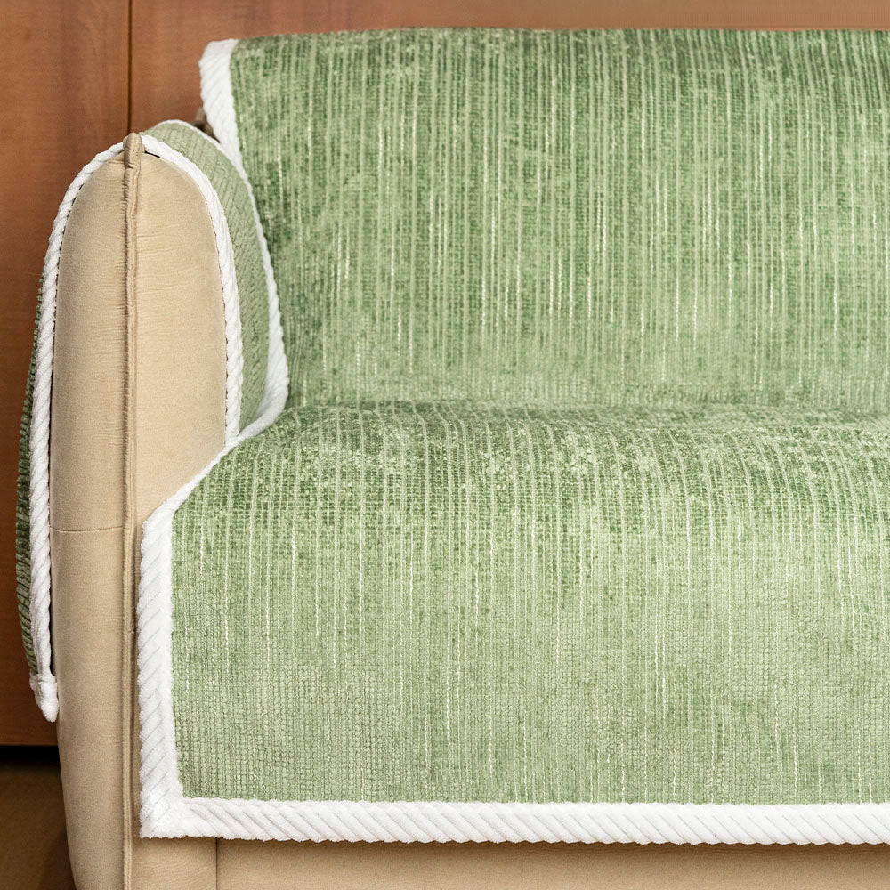 All-Season Anti-Slip Striped Pet Rug with Armrest — Furniture Protector & Outdoor Couch Cover to Keep Pets Calm and Still