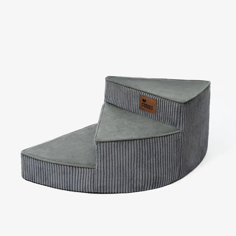 CreamyStep Cozy Corduroy Spiral Pet Stairs — Removable, Joint-Friendly, Easy Access for Pets