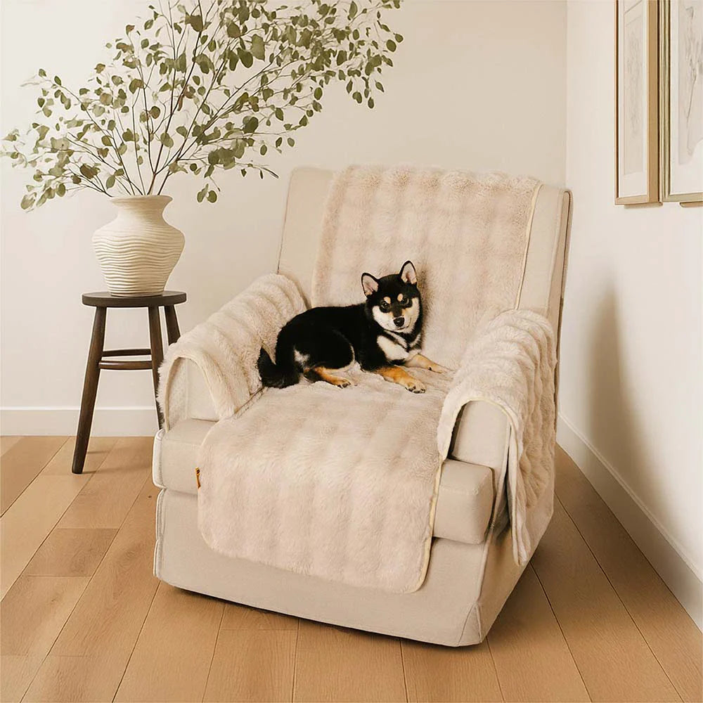 EverDry Plush Water-Resistant Furniture Protector — Soft, Fluffy Couch Cover