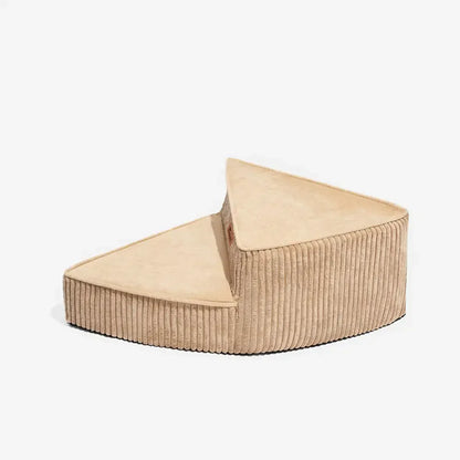 CreamyStep Cozy Corduroy Spiral Pet Stairs — Removable, Joint-Friendly, Easy Access for Pets