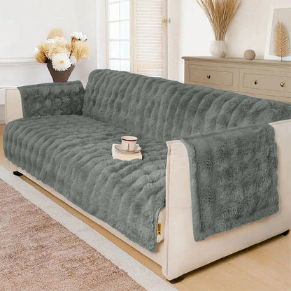 EverDry Plush Water-Resistant Furniture Protector — Soft, Fluffy Couch Cover