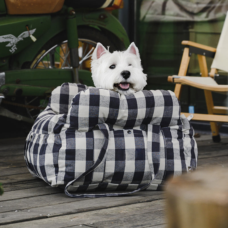 Dog Car Seat Bed | Portable Travel Safety Booster for Small & Medium Dogs