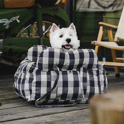 Dog Car Seat Bed | Portable Travel Safety Booster for Small & Medium Dogs