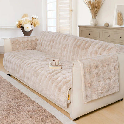 EverDry Plush Water-Resistant Furniture Protector — Soft, Fluffy Couch Cover