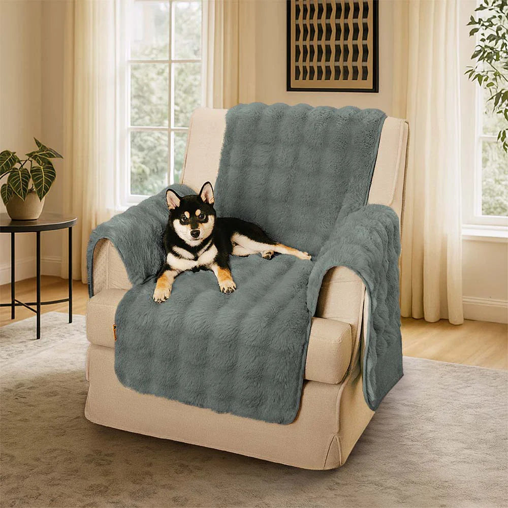 EverDry Plush Water-Resistant Furniture Protector — Soft, Fluffy Couch Cover
