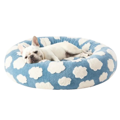 Calming Donut Cat Bed | Soft Plush Bed for Cats and Small Dogs