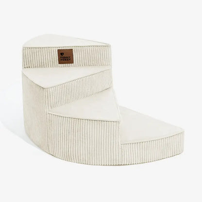 CreamyStep Cozy Corduroy Spiral Pet Stairs — Removable, Joint-Friendly, Easy Access for Pets