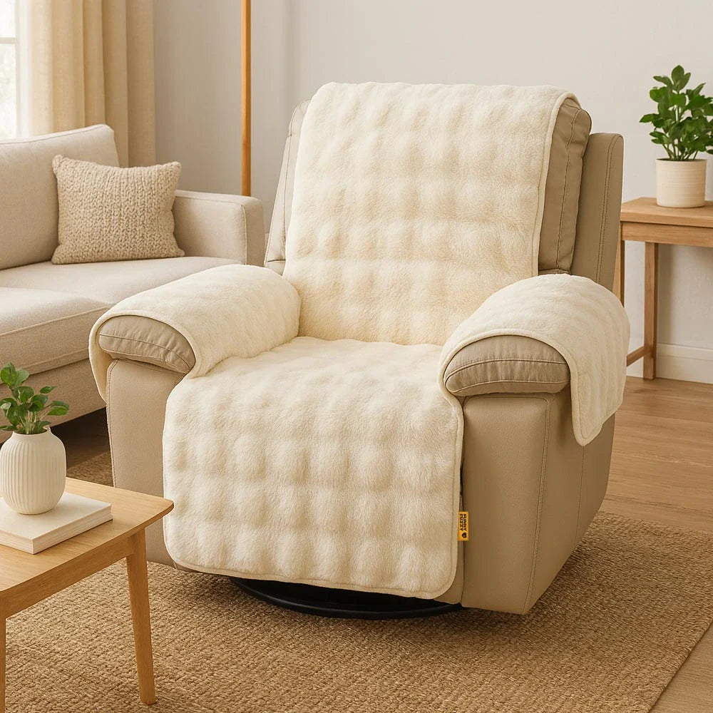 EverDry Plush Water-Resistant Furniture Protector — Soft, Fluffy Couch Cover