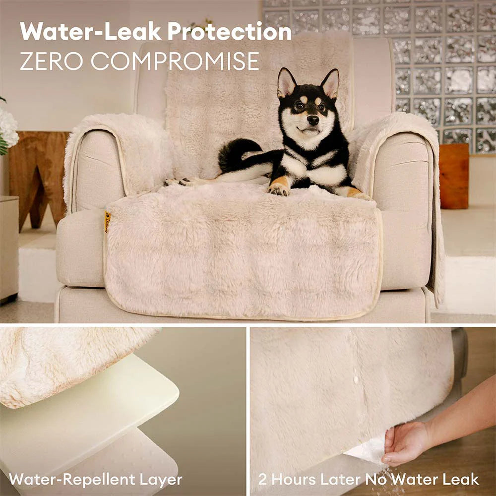 EverDry Plush Water-Resistant Furniture Protector — Soft, Fluffy Couch Cover