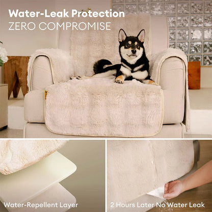 EverDry Plush Water-Resistant Furniture Protector — Soft, Fluffy Couch Cover