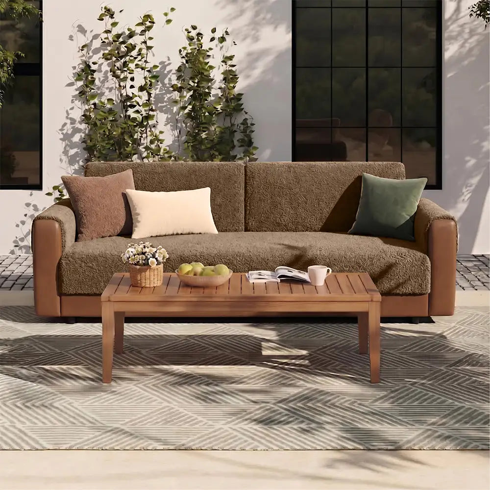 All-Season Breathable Chenille Couch Cover — Scratch-Resistant Sofa Protection for Outdoor Furniture