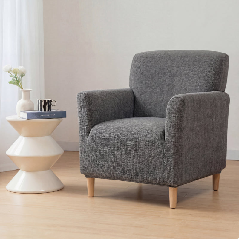Herringbone Full-Coverage Armchair Protector – Soft, Scratch-Resistant Sofa Cover with Elastic Fit