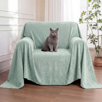 Luxuriously Soft, Waterproof Armchair Cover — Scratch-Resistant, Non-Linting Throw Slipcover