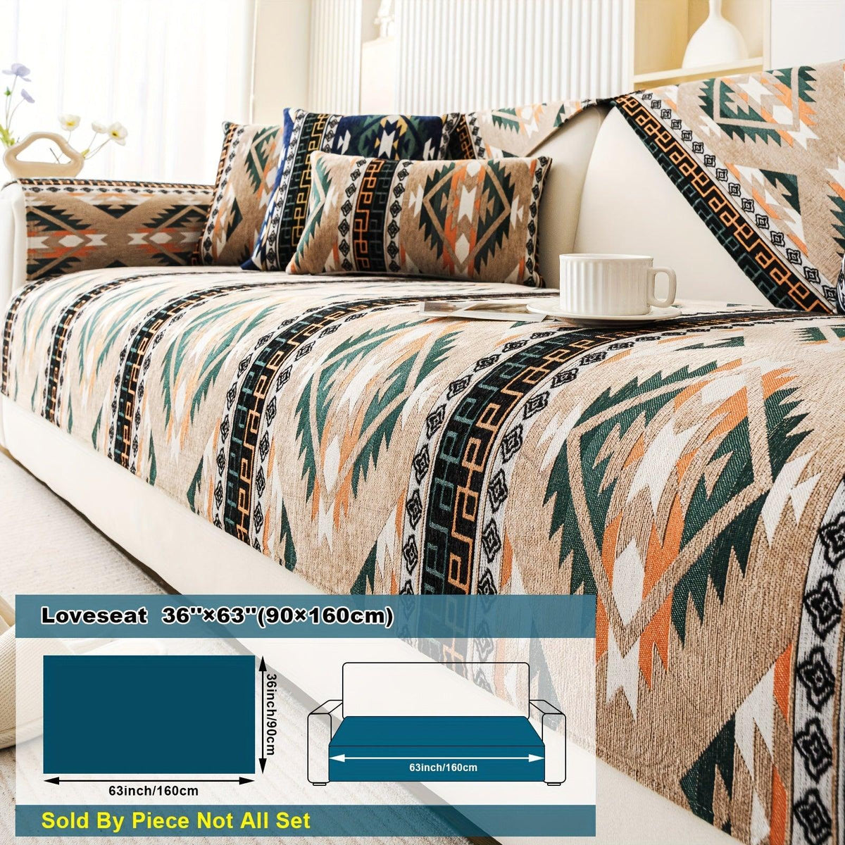 Couch Cover - Chic Snow Chenille Sofa Slipcover