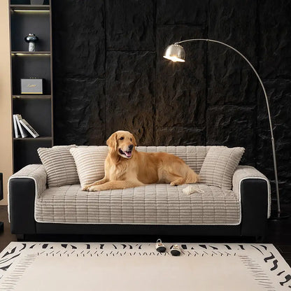 One-Piece Cozy Flannel Sofa Cover - Non-Slip Protection for Your Sofa