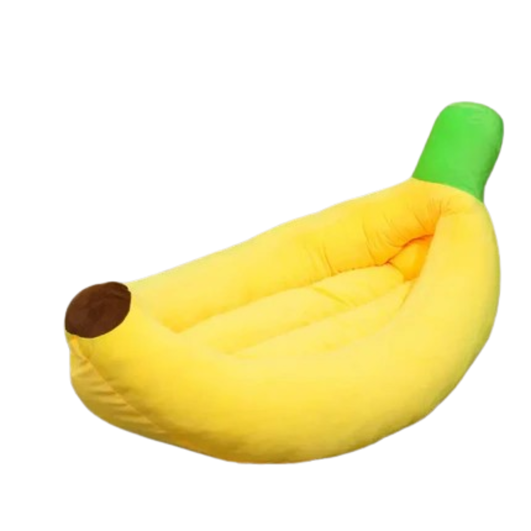Banana Dog Bed | Washable Plush Anti-Slip Pet Bed for Large Dogs