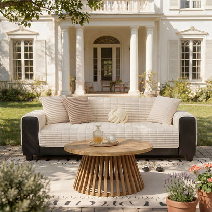 One-Piece Cozy Flannel Sofa Cover - Non-Slip Outdoor Couch Protector