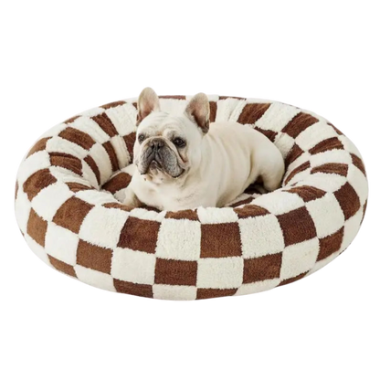 Calming Donut Cat Bed | Soft Plush Bed for Cats and Small Dogs