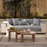 Elegant Solid-Color Chenille Outdoor Couch Cover - Scratch-Resistant, Protective Cover for Patio Furniture
