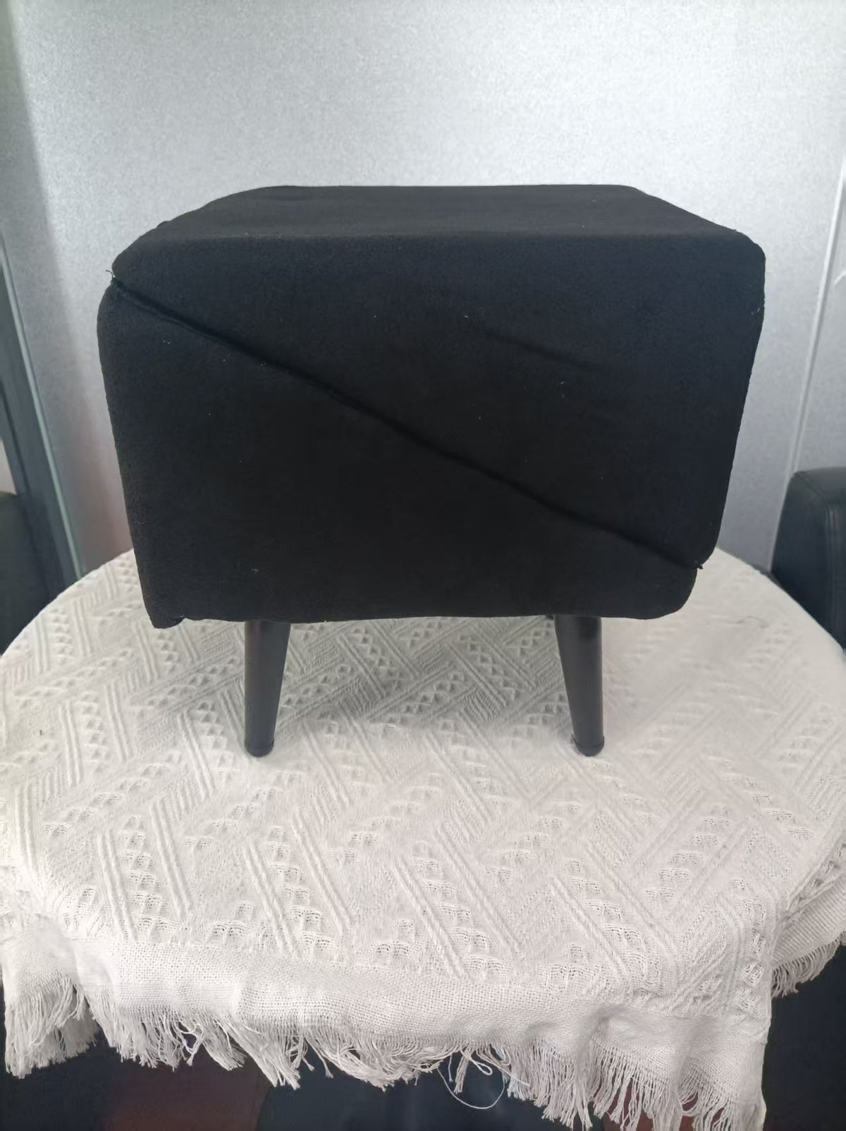 Black plush dog ramp and stairs