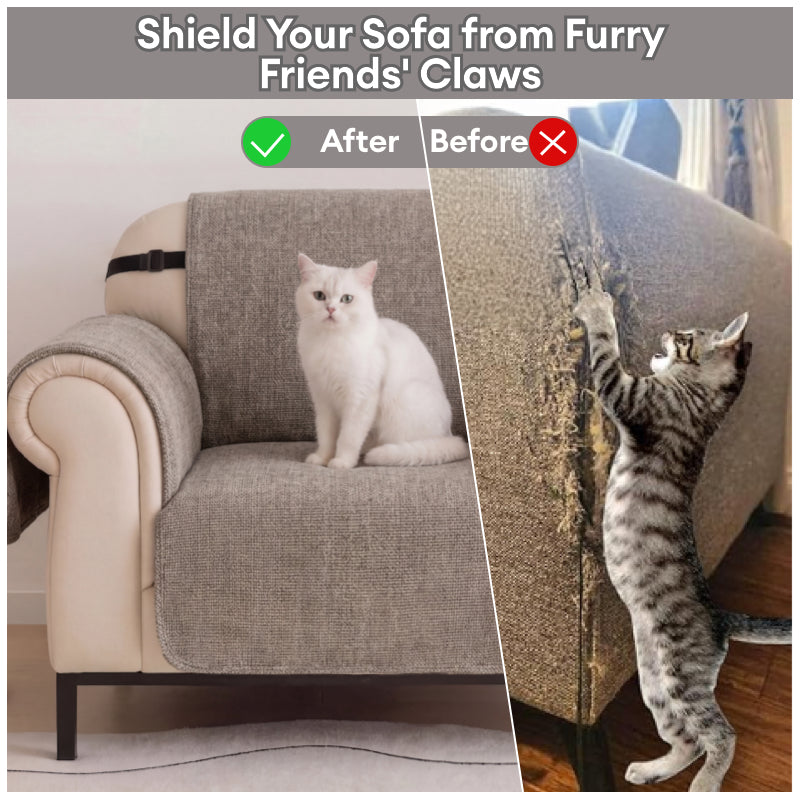 One-Piece Chenille Recliner Chair Cover - Scratch-Resistant, Durable, Water-Repellent & Non-Slip