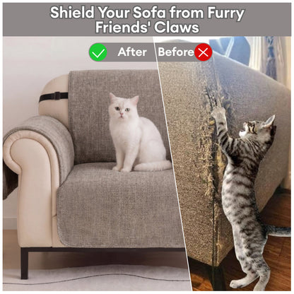 One-Piece Chenille Recliner Chair Cover - Scratch-Resistant, Durable, Water-Repellent & Non-Slip