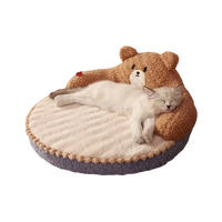 Cute Cat Bed for Kittens | Soft Plush Sofa with Memory Foam Cushion & Washable Cover