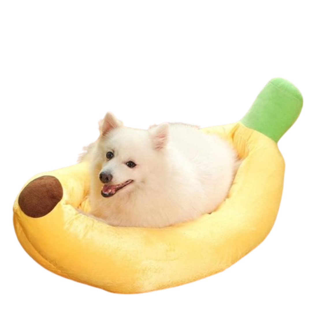 Banana Dog Bed | Washable Plush Anti-Slip Pet Bed for Large Dogs