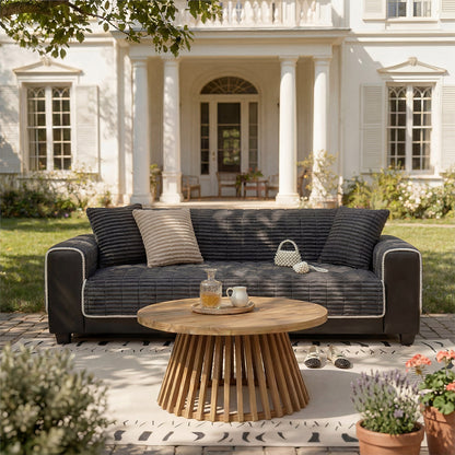 One-Piece Cozy Flannel Sofa Cover - Non-Slip Outdoor Couch Protector