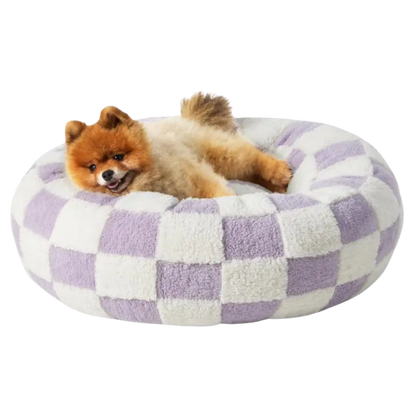 Calming Donut Cat Bed | Soft Plush Bed for Cats and Small Dogs