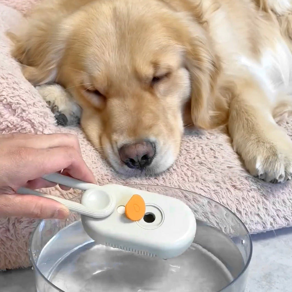 3-in-1 Pet Water Brush | Grooming, Massage & De-Shedding Tool for Dogs and Cats
