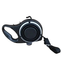 4-in-1 Retractable Dog Leash | Built-in Water Bottle, Food Bowl & Poop Bag Holder